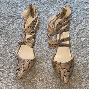 Anne Michelle snake print heels